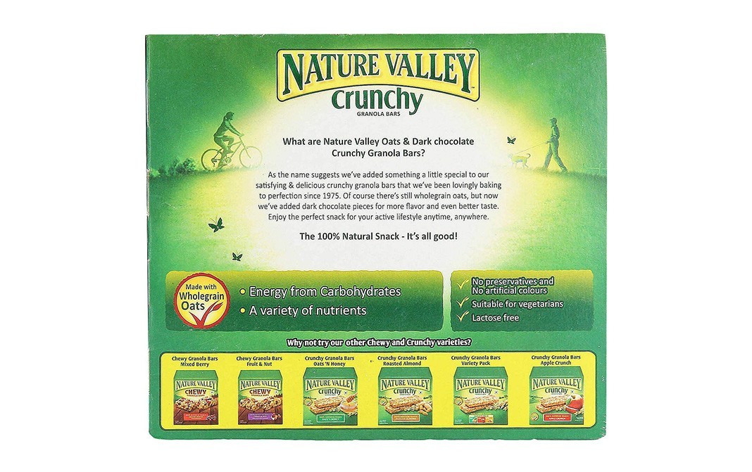 Nature Valley Crunchy Granola Bars, Oats & Dark Chocolate   Box  252 grams
